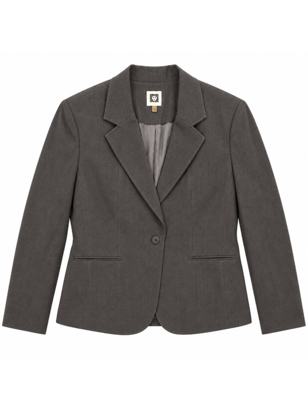 Anne Klein Charcoal Gray Tailored Blazer Jacket Size 16